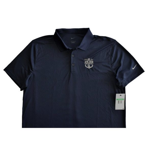 NWT NIKE Anchor Brewing San Francisco Navy Short Sleeve Golf Polo Shirt Size XL - Picture 1 of 4